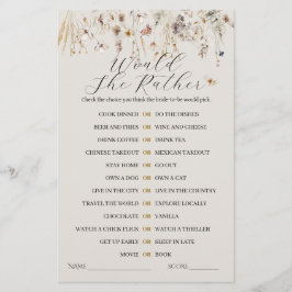 Lámina El Boho de Flores Silvestres Rústico Elegante Jueg