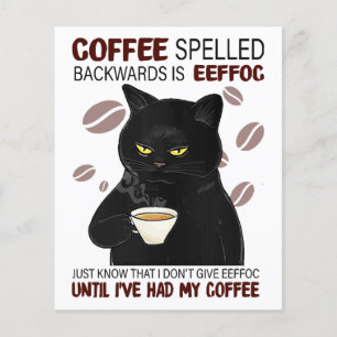 Lámina El Café Que Se Espolea Hacia Atrás Es Eeffoc Sólo