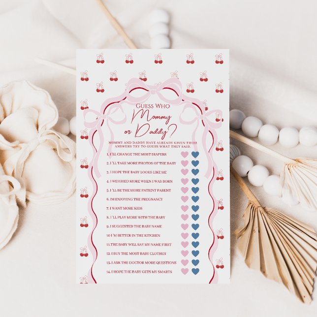 Lámina El cerezo en el primer juego de Baby Shower rojo B (Subido por el creador)