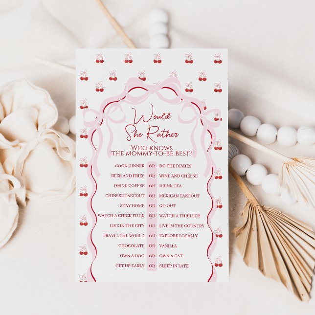 Lámina El cerezo en el primer juego de Baby Shower rojo B (Subido por el creador)