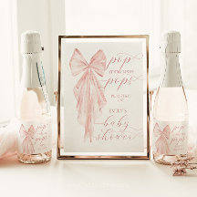 El Chica De Bow Rosado Baby Shower Se Lo Pone Cuan