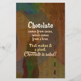 Lámina ¡El chocolate es ensalada!