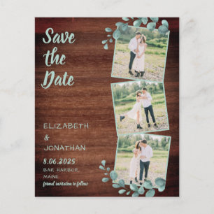 Lámina El Collage de fotos Rústico Presupuestario Verde S