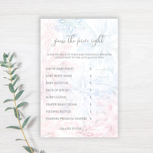 Lámina El copo de nieve azul rosado del invierno adivina  (Subido por el creador)