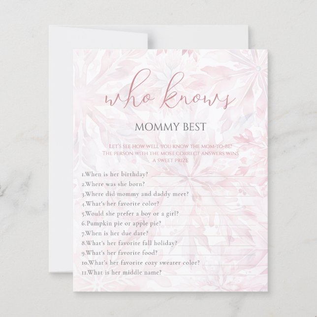 Lámina El copo de nieve rosa del invierno que conoce a ma (Anverso)