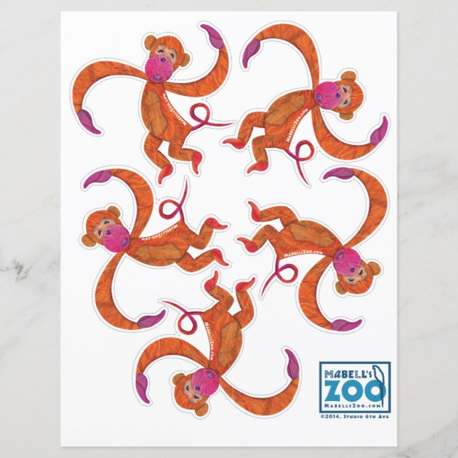 Lámina El corte de monos del zoológico de Mabell (Anverso)