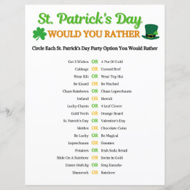 Lámina El Día de San Patricio Preferiría Jugar