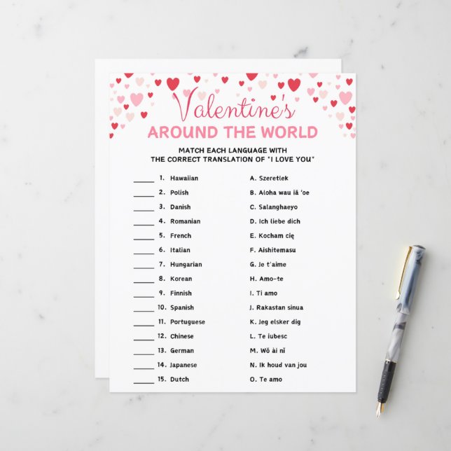 Lámina El día de San Valentín alrededor del juego mundial (Anverso/Reverso In Situ)