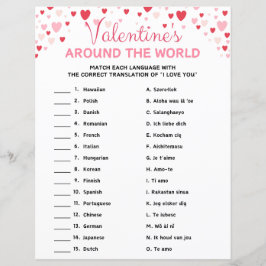Lámina El día de San Valentín alrededor del juego mundial