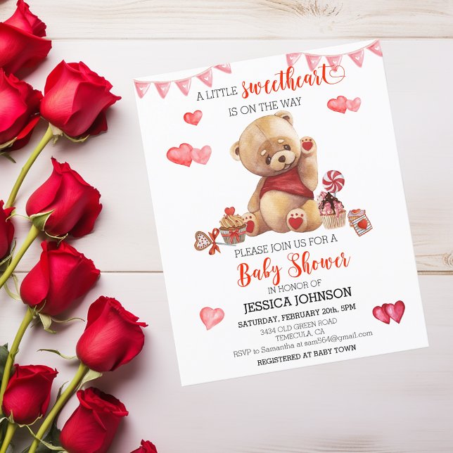 Lámina El día de San Valentín Baby Shower Teddy Bear Pres (Subido por el creador)