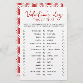 Lámina El día de San Valentín Este o ese juego editable