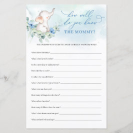 Lámina El elefante azul lindo Bueno ¿Sabes cuál es el jue