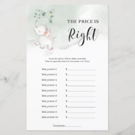 Lámina El elefante lindo eucalipto el precio es el juego