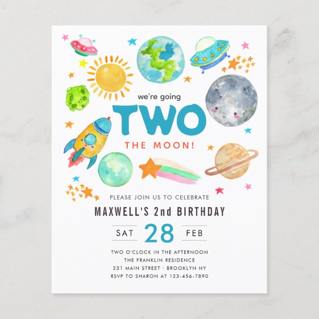 Lámina El espacio exterior presupuestado dos veces el Fie (Anverso)