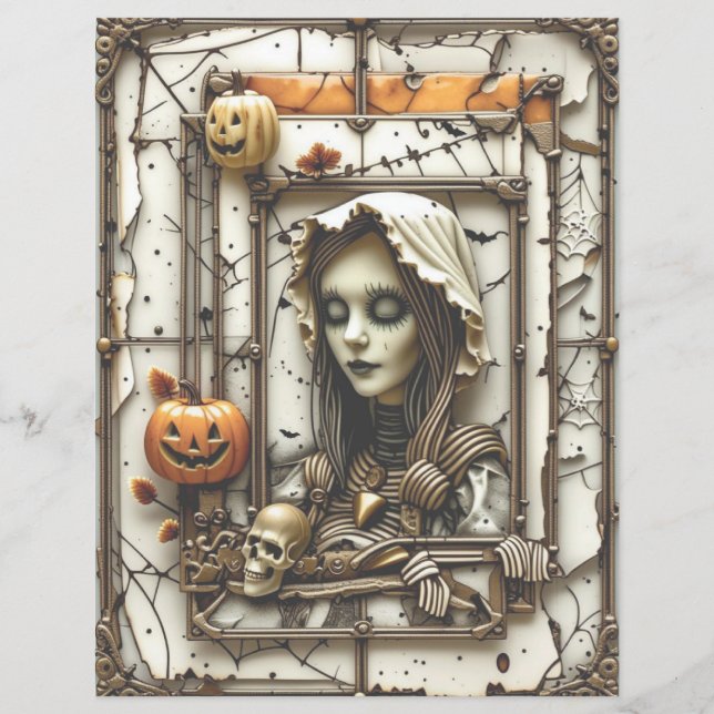 Lámina El espeluznante libro de cráteres gótico de Hallow (Anverso)