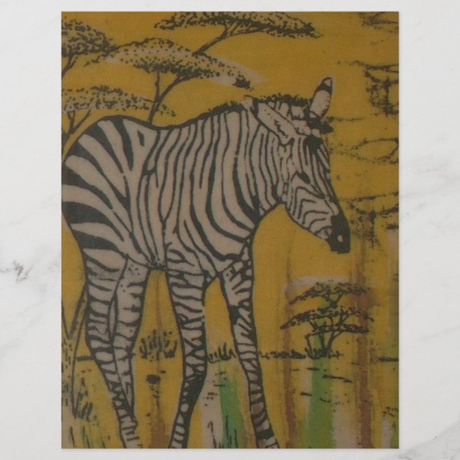 Lámina El Espíritu Serengeti: Zebra Grazing en Mara (Anverso)