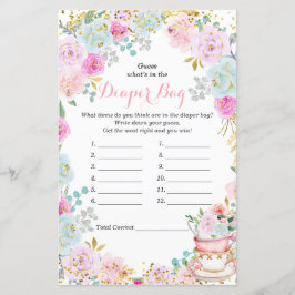 Lámina El Fiesta de té Pastel adivina qué hay en la bolsa