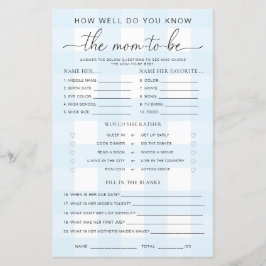 Lámina El futuro juego de la mamá en Baby Shower de Gingh