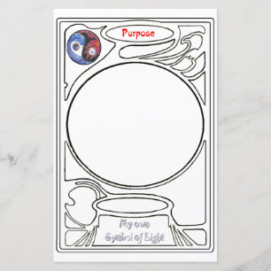 Lámina El garabato de su símbolo en el código de propósit