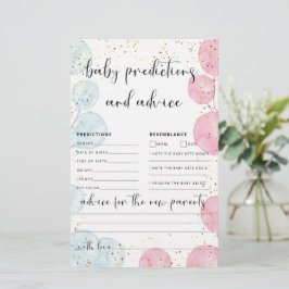 Lámina El género de los globos revela predicciones y cons