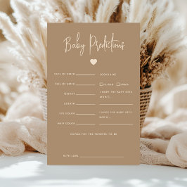 Lámina El género marrón minimalista revela las prediccion