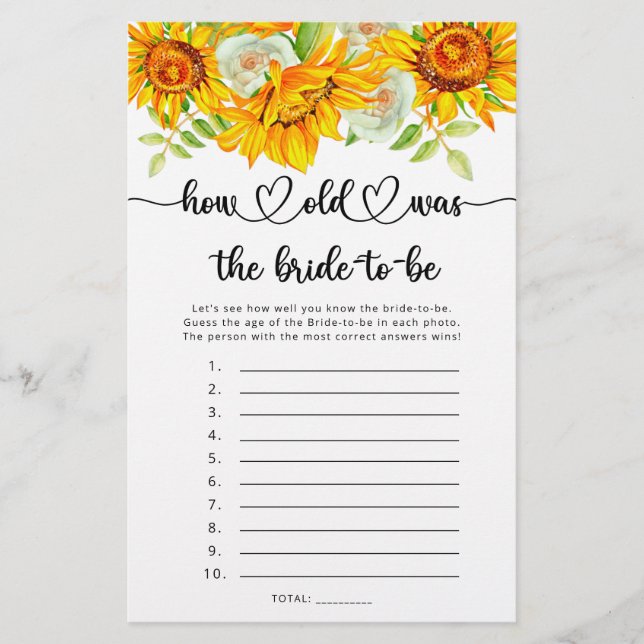 Lámina El girasol, qué viejo era el juego de novias (Anverso)