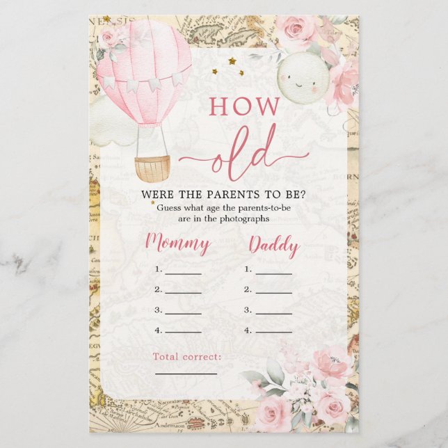 Lámina El globo aerostático no es maravilloso cómo padres (Anverso)