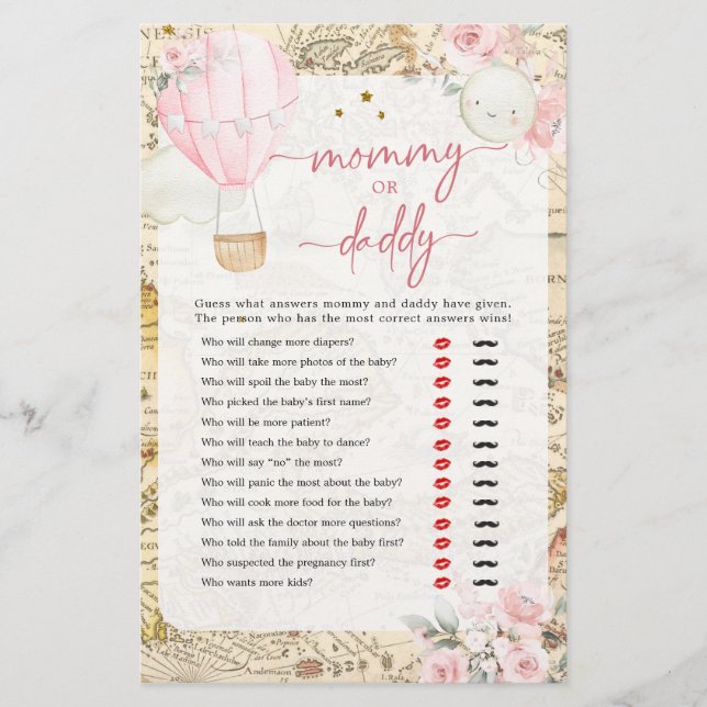 Lámina El globo de aire no es mamá maravillosa o papá (Anverso)