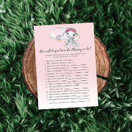 Lámina El globo elefante ¿conoces el juego de bebé de mam