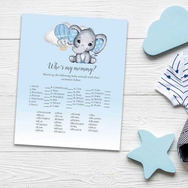 Lámina El globo elefante que es mi partida de bebé azul (Subido por el creador)