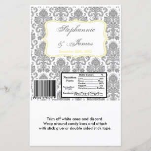 Lámina El gran bar de Hershey Wrapper Gray Yello Damask L