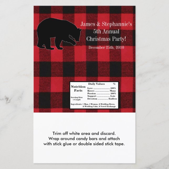 Lámina El gran oso negro rojo envolvimiento de la barra d (Anverso)