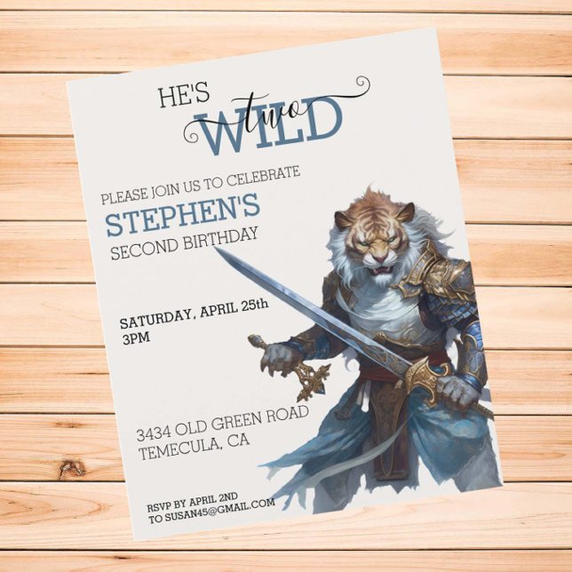 Lámina El guerrero del tigre Knight dos salvajes segundos (Subido por el creador)