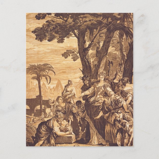 Lámina El hallazgo de Moisés del Libro del Éxodo (Anverso)