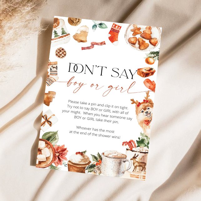 Lámina El invierno no dice juego de Baby Shower de chico  (Subido por el creador)