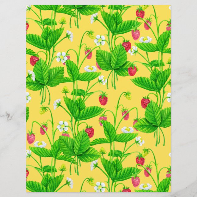 Lámina El jardín de fresas en amarillo (Anverso)