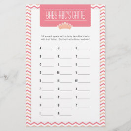 Lámina El juego ABC de Little Princess Baby Shower