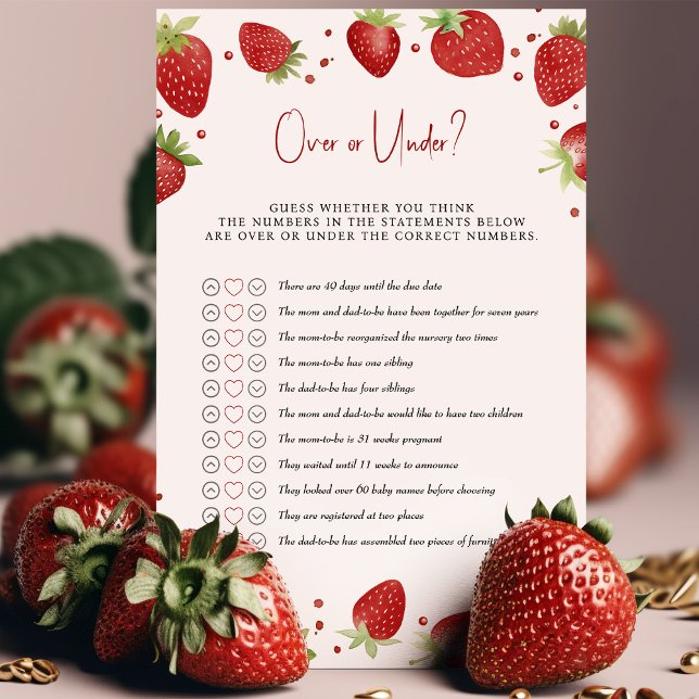 Lámina ¿El juego de Baby Shower de fresas terminó o pasó? (Subido por el creador)