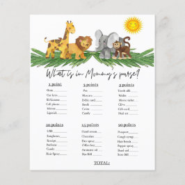 Lámina El juego de Baby Shower de Safari Animals Mummy