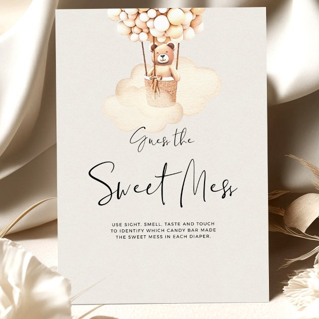 Lámina El juego de Baby Shower del oso adivina el dulce d (Subido por el creador)
