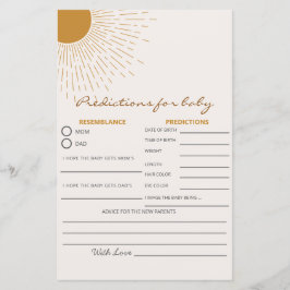 Lámina El juego de Baby Shower llega a las predicciones