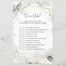 Lámina ¿El juego de Baby Shower verde y oro terminó o est