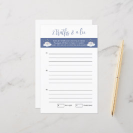 Lámina El juego del elefante Baby Shower dos verdades y u