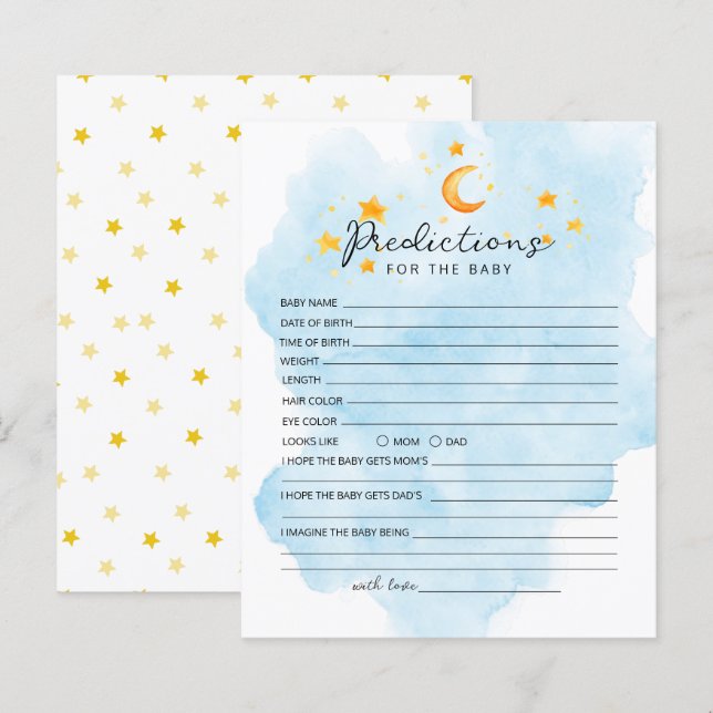 Lámina El león pequeño es un niño acuarela predicción azu (Anverso / Reverso)