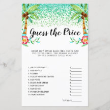 El luau tropical acuarela adivina el juego del pre