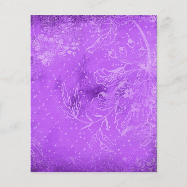 Lámina El morado oscuro de Shabby con papel de cuadernill (Anverso)