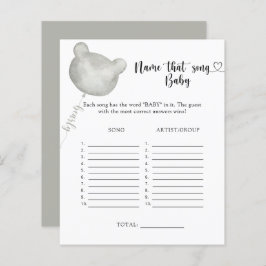 Lámina El nombre del pequeño oso de la canción del bebé