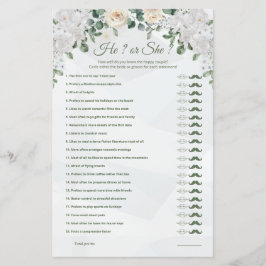 Lámina El o ella juego de Boda lindo se puede imprimir