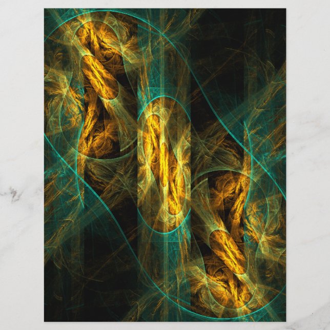 Lámina El ojo de la jungla Abstract Art Letterhead (Anverso)