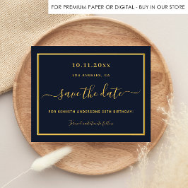 Lámina El oro azul del cumpleaños del presupuesto salva l